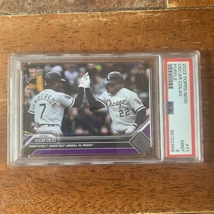 2023 Topps Now Oscar Colas Rookie Card RC Purple /25 #71 PSA 9 - Picture 1 of 4