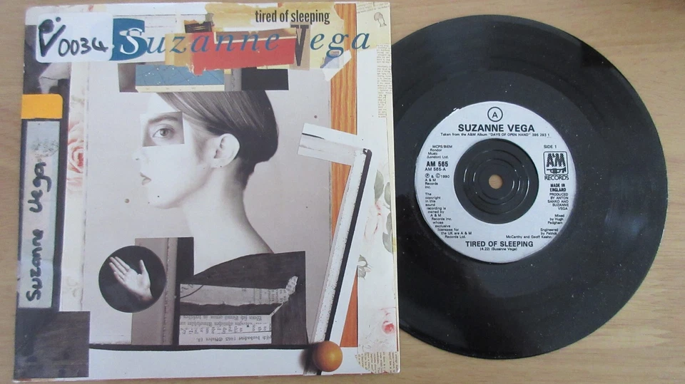 Suzanne Vega Tired of Sleeping 7" 1990 **VG+/EX** - Image 1 of 1