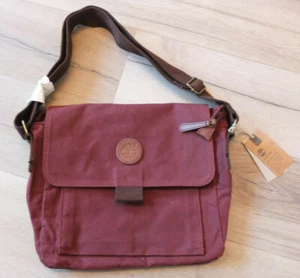 Timberland Messenger Bag 36X26X9Cm New Bordeaux Canvas - Picture 1 of 6