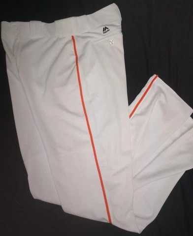 HOUSTON ASTROS BRIGHT ORANGE AUTHENTIC BASEBALL PANTS TRIM PIPING FREE SHIP Cover