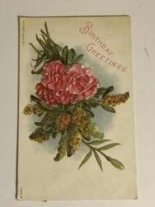 1909 Birthday Greetings Postcard Antique Bell Ohio - Picture 1 of 2