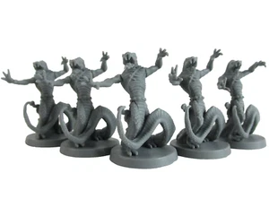CTHULHU DEATH MAY DIE: Fear Of The Unknown 5x SERPENT MAN Minis ¡NUEVO!! - Imagen 1 de 4