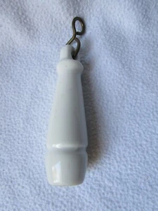 alter Porzellan Klo Toiletten Ziehgriff Abzieher 11cm mit Haken - Picture 1 of 5
