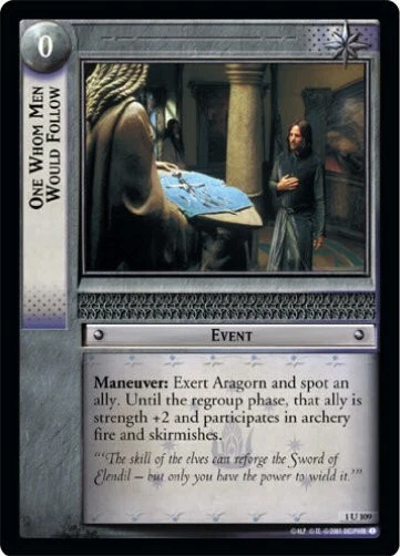 LOTR TCG FOTR Fellowship OT Ring ONE WHOM MEN WOULD FOLLOW FOIL 1U109 M/GEM MINT - Image 1 of 1