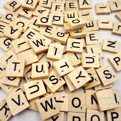 Wood Chips Wooden Alphabet Board Toy Puzzle 100pcs/Set Wooden Cubes Toy Y2 - Image 1 of 4
