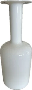 Otto Brauer per Holmegaard, Danimarca, vaso bianco 10" MCM - Foto 1 di 9