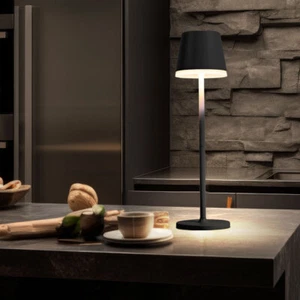 Solarlampe Außenleuchte Tischlampe Gartenleuchte anthrazit wetterfest LED 41 cm - Bild 1 von 12