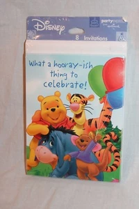 NEW WINNIE THE POOH DISNEY  8 INVITATIONS  PARTY SUPPLIES   - Picture 1 of 1