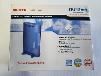 TRENDnet 4-Port Broadband Wired Router TW100-S4W1CA - Image 1 of 4