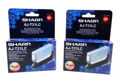 NEW (2 Pack) Sharp AJ-T21LC Ink Tank Cartridge (Photo Cyan) - Image 1 of 3