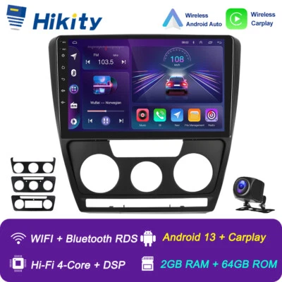 64GB Android 15 Carplay Autoradio für Skoda Octavia 2 1Z3 1Z5 2008-2013 GPS Navi - Bild 1 von 4