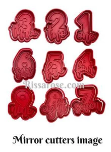Number Letter combined cutter and embosser 1-9 1st birthday 2nd birthday  - Picture 1 of 23