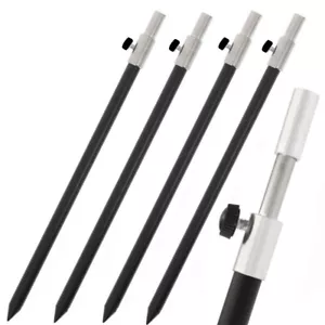 Palos de banco x4 aluminio 50-90 cm carpa estándar palos de banco Ali descansos varilla negra - Imagen 1 de 2