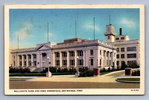 Postkarte Vintage 1941 Wallace's Farm Iowa Homestead Des Moines Gebäude - Bild 1 von 2