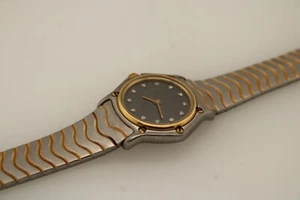 Ebel Sportwave 18k Diamond Two Tone Stainless Steel Watch 166901 Gray Dial#26022 - Picture 1 of 4