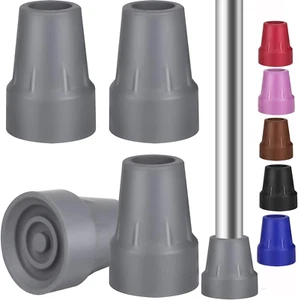 Crutch Tips Heavy Duty Replacement Rubber Cane,Hiking Walker Tips 3/4” Non-Slip - Picture 1 of 12