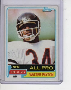 Tarjeta de fútbol americano 1981 Topps Walter Payton Chicago Bears #400 en muy buena condición - Imagen 1 de 1