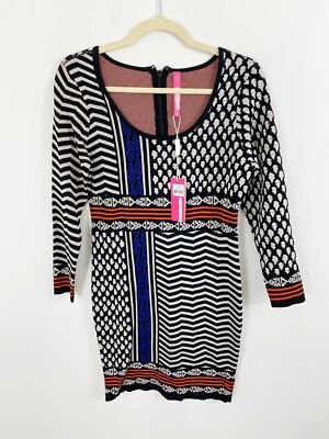 NUEVO Vestido Suéter Plenty by Tracy Reese Felicity Talla Pequeña PETITE Tribal Grid Foto 1 de 4