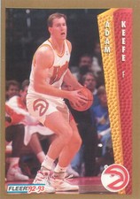 Adam Keefe 1992-93 Fleer Basketball Card #302 Atlanta Hawks