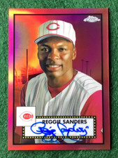 2021 Topps Chrome Platinum #PA-RS Reggie Sanders Auto Red Refractor #4/5 Reds