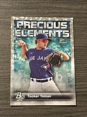 2023 Bowman Platinum Precious Elements #PE-29 Tucker Toman Toronto Blue Jays/75  - Image 1 of 2