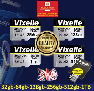 Micro SD Class 10 Memory Card 32G 64GB 128GB 256GB 512GB 1TB Free Adapter U3 A2 - Picture 1 of 18