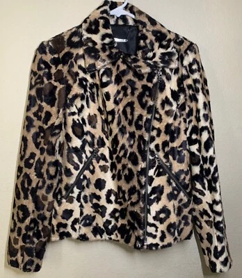 Trina Turk Leopard Print Faux Fur Jacket Size 2 (XS/S) - Image 1 of 4