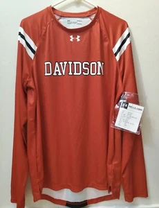 Under armour Davidson Basketball Rot Herren Langarm Trikot Shirt Größe L - Bild 1 von 5