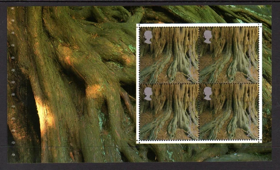 GB 2000 PANE 5 FROM A TREASURY OF TREES PRESTIGE STAMP BOOKLET - MNH - Image 1 of 1