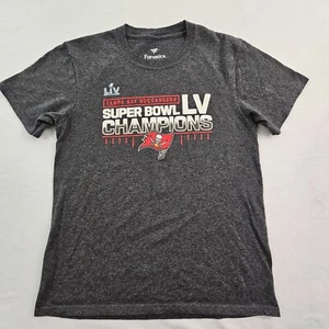Tampa Bay Buccaneers Superbowl LV Champions Gray Short Sleeve T-Shirt Youth L - Picture 1 of 8