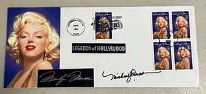 Legends of Hollywood Marilyn Monroe Signature FDC block of 4 & single #2967 - Picture 1 of 1