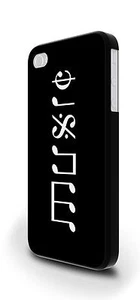 Funda protectora negra Music Notes para iPhone 4/4s 5/5s 5c 6 6 Plus - Imagen 1 de 3