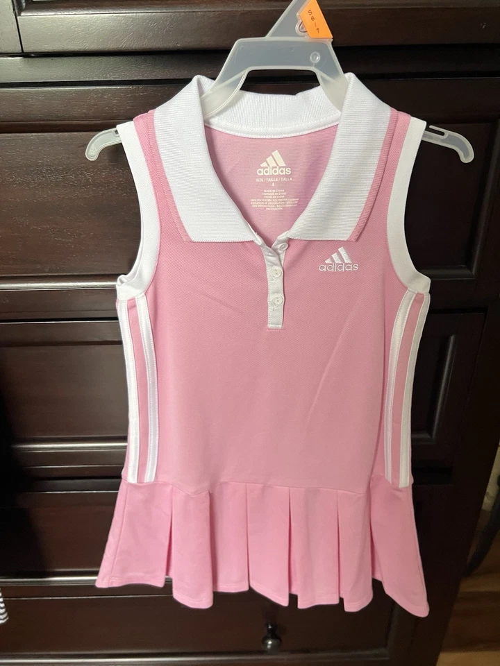 Adidas Girls Pink Tennis Dress Size 4 - Image 1 of 4
