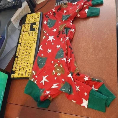 NEW ! Dog Anti-Lick Recovery suit Cozy Full Belly Christmas Jumpsuit Size L - Image 1 of 4