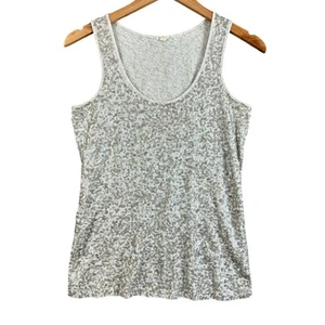J. Crew Taupe Sequin Tank Top XS Extra Small - Picture 1 of 7