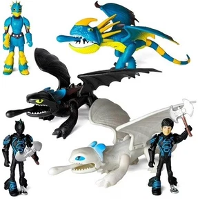 How to Train Your Dragon Figuren 6 Teile Set Light Fury, Night Fury, Deadly Nadder - Bild 1 von 6