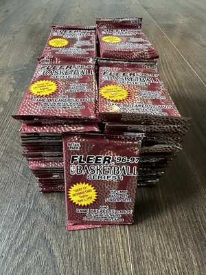 1996-97 Fleer Basketball Series 1 Retail Unopened Pack (11 Cards) - Image 1 of 4
