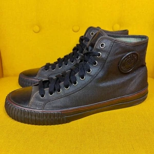 PF Flyers Posture Foundation Hi Top Black Shoes Rigid Wedge Vulcanized Men's 12 - Picture 1 of 11