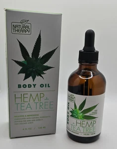 Natural Therapy Body Oil Hemp & Tea Tree Relaxing & Refreshing 4 oz - Picture 1 of 3