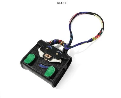 Bolso Dije Mini Cuero Bolso de Mano Llavero Monedero Perro para AirPodDs Xmax Regalo Foto 1 de 4