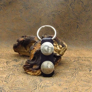 Schlüsselanhänger Indianerkopf Büffelnickel Leder - Bild 1 von 4