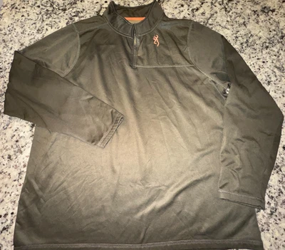 Suéter Pullover Para Hombre Talla 2XL Verde de Browning ~ Poliéster ~ Cuello con Cremallera Foto 1 de 2