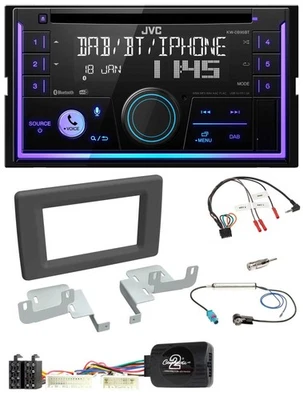 JVC Lenkrad USB 2DIN DAB Bluetooth CD Autoradio für Renault Master ab 2019 - Bild 1 von 4
