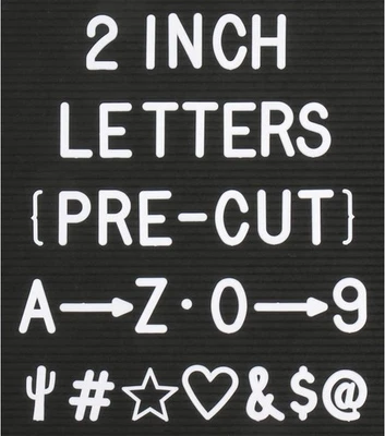 "Letras de 2 pulgadas solo para letras de tablero, letras grandes de plástico blanco para... Foto 1 de 4