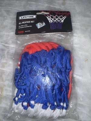 Red de baloncesto de repuesto para todo tipo de clima de por vida roja, blanca, azul, 50 g, nueva Foto 1 de 2