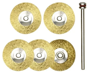 Proxxon 28 962 - Proxxon Schijfborstel messing met houder - Ø22 mm - 5 stuks - Bild 1 von 1