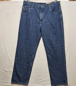 Carhartt Jeans Mens 40x32 Blue B155 Relaxed Fit Straight Leg Fleece Lined Warm - Picture 1 of 13