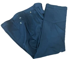 Dockers Khakis Men's 42x32 Blue Pleated loose Fit No Wrinkles, cuffed - NWOT - Picture 1 of 9