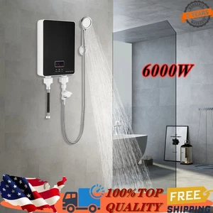 6000W Tankless Water Heater Electric Water Heater for bathroom With Shower Head - Picture 1 of 12
