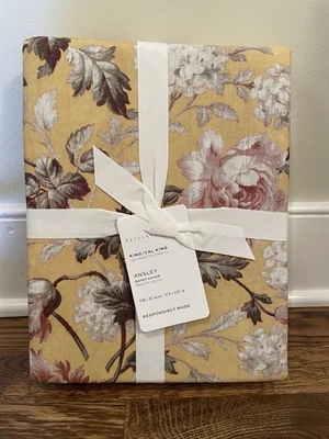 Funda nórdica Pottery Barn Ansley amarilla floral King/CK nueva con etiquetas Foto 1 de 2
